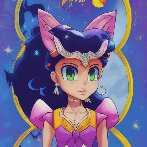 gato negro luna de la serie sailor moon