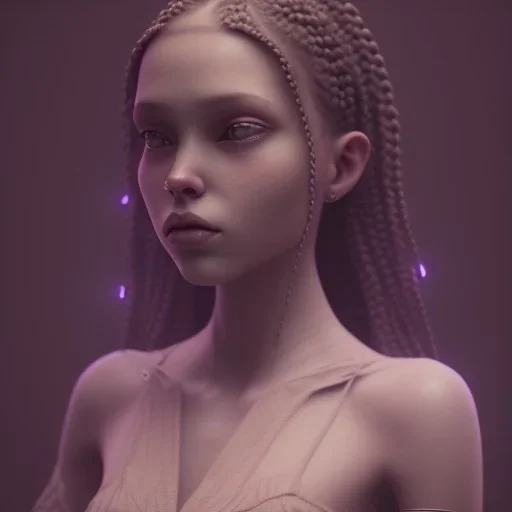 Wednesday as Jenna ortega,a woman with braids standing with her arms crossed, a character portrait on cg society, gothic art, goth, dark, antichrist hyper detail, octane render, unreal engine 5, photorealistic, 8k resulation