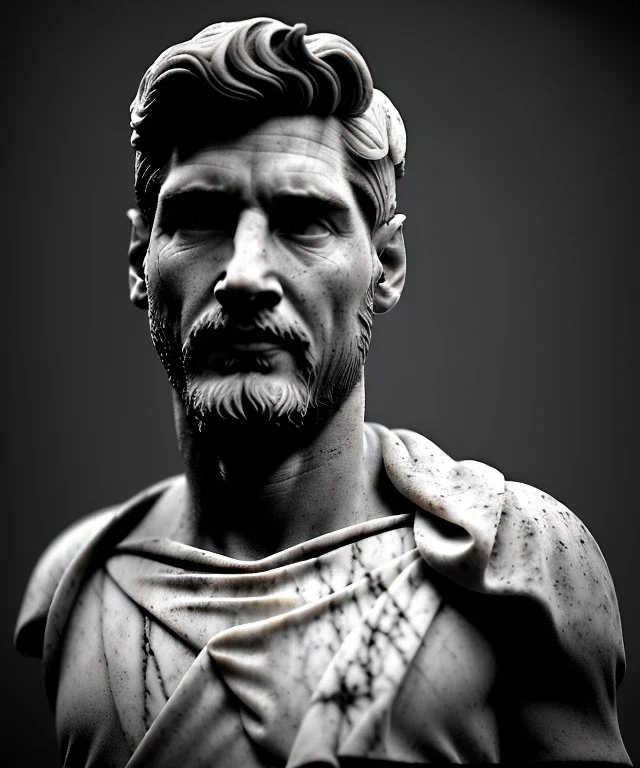 Realistic image, roman sculpture, marble material, Lionel Messi model, miguel angel style, God light, 4k resolution, intricate details, ornate details, soft lighting, unreal engine 5.