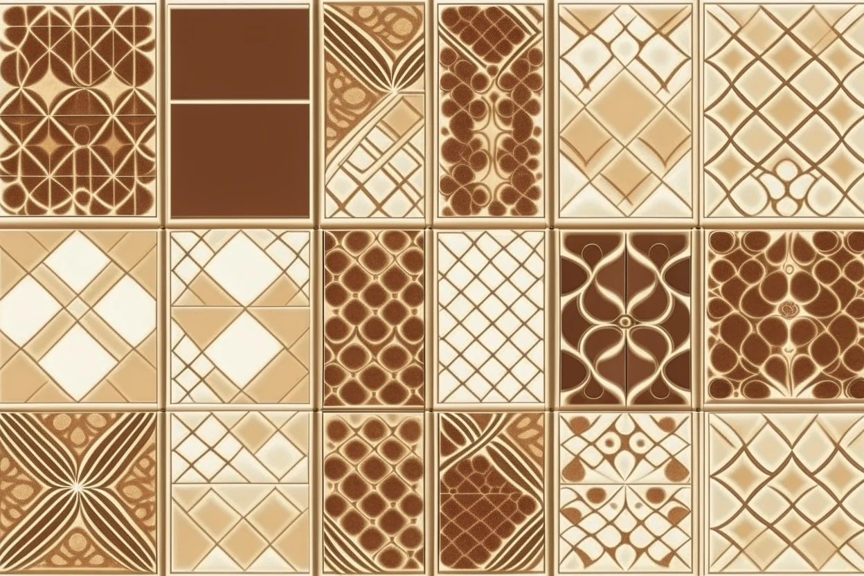 Brown and beige tiles