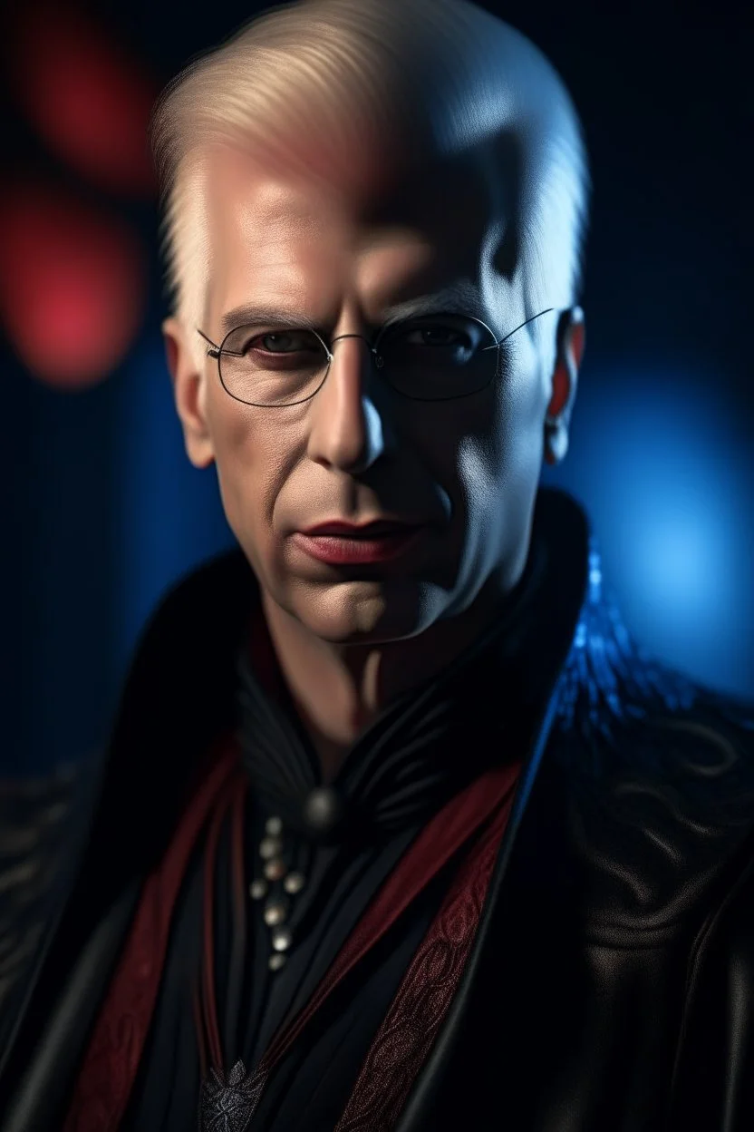 vampire in spotlight feeling in control, zeiss prime lens, bokeh like f/0.8, tilt-shift lens 8k, high detail, smooth render, down-light, unreal engine, prize winning