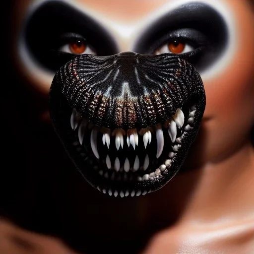 Ultra detailed fullbody Portrait in oil on canvas of Venom merges The Mask,extremely detailed digital painting,extremely detailed face,crystal clear Big eyes, mystical colors ,perfectly centered image, perfect composition, rim light, beautiful lighting,masterpiece,8k, stunning scene, raytracing, anatomically correct, in the style of Wizyakuza and robert e howard and InHyuk Lee and Ohrai Noriyoshi and Simon Bisley.