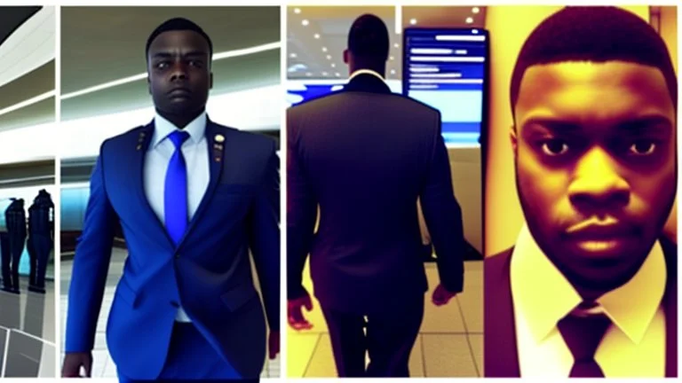 2 security officers force upset man in suit to leave airport lounge