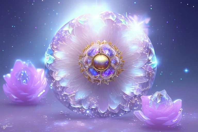 one big crystal subtle flower in a galactic ambiance of the sky, transparent petals, delicate colors, in the foreground, full of details, smooth, bright sunshine，soft light atmosphere, light effect，vaporwave colorful, concept art, smooth, extremely sharp detail, finely tuned detail, ultra high definition, 8 k, unreal engine 5, ultra sharp focus