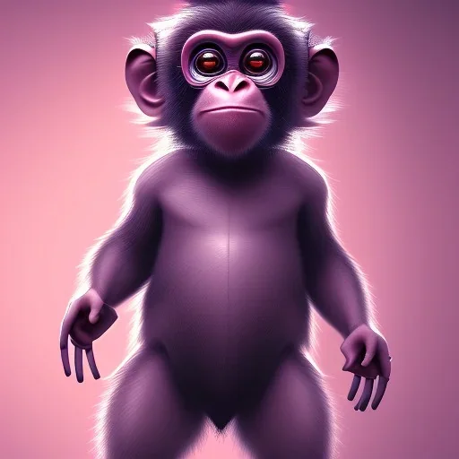 A beautiful portrait of a cute cyberpunk monkey , high key lighting, volumetric light Bored Ape Yacht Club style