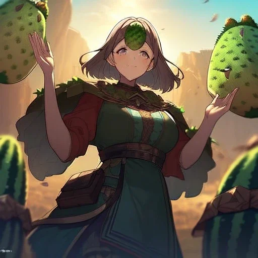 anime real life like cactus in the desert in arizona, grand canyon,anime, large hands wrapped around cactus