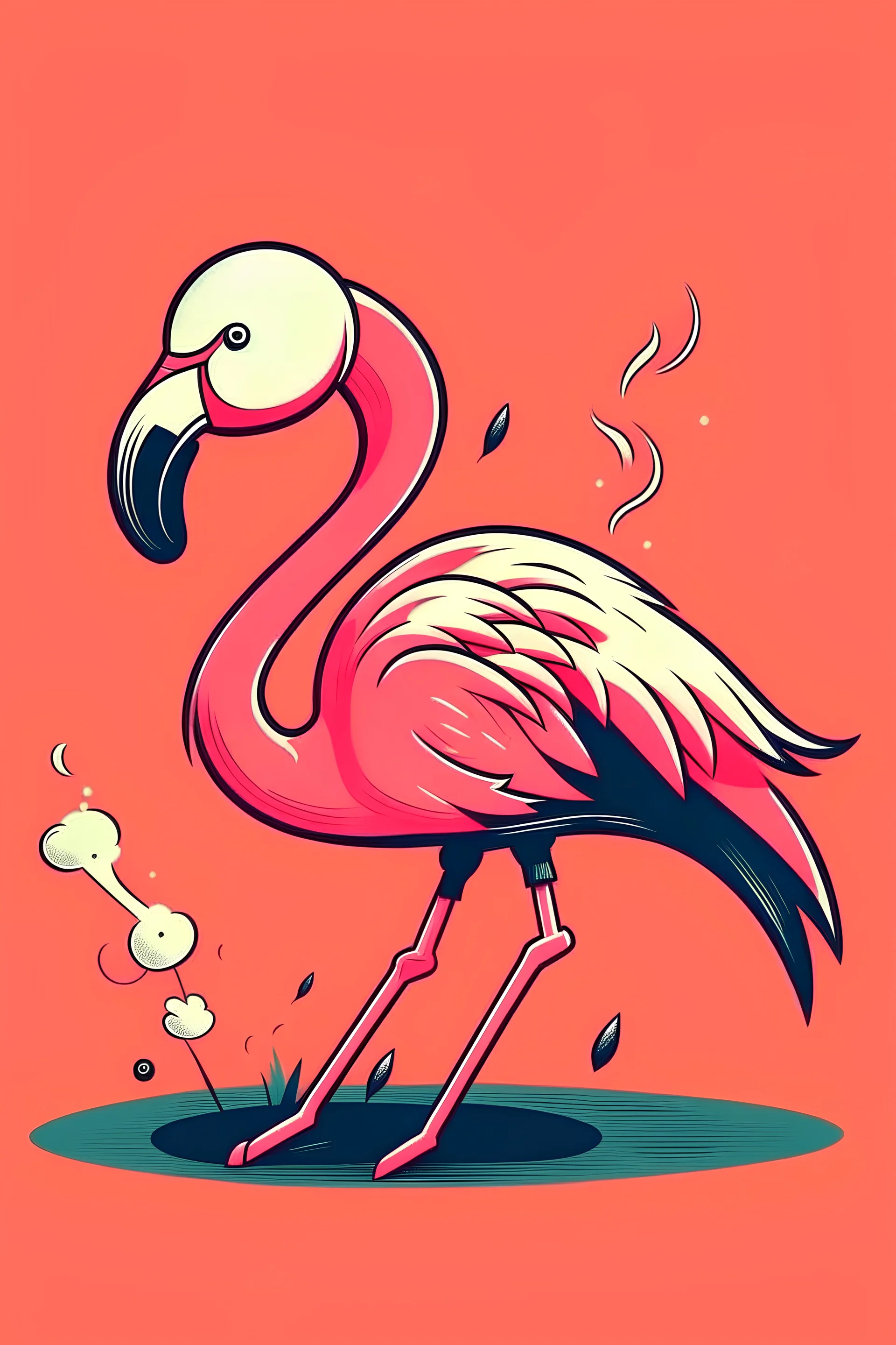 Farting flamingo