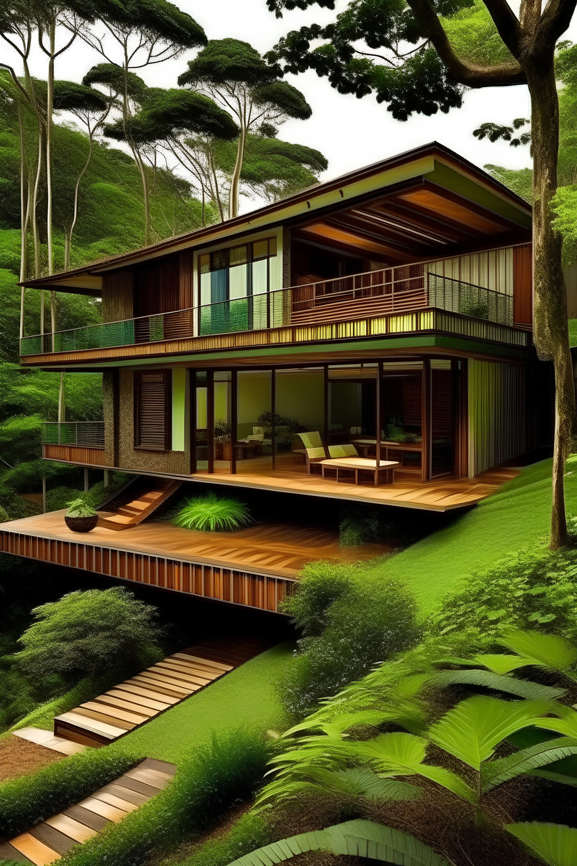beatifull house in forest in brazil