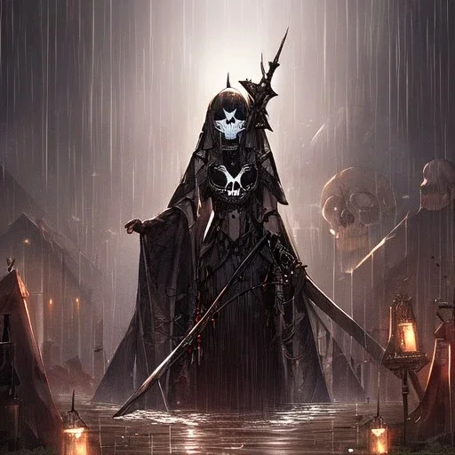 Skulls Queen, raining, raiven,