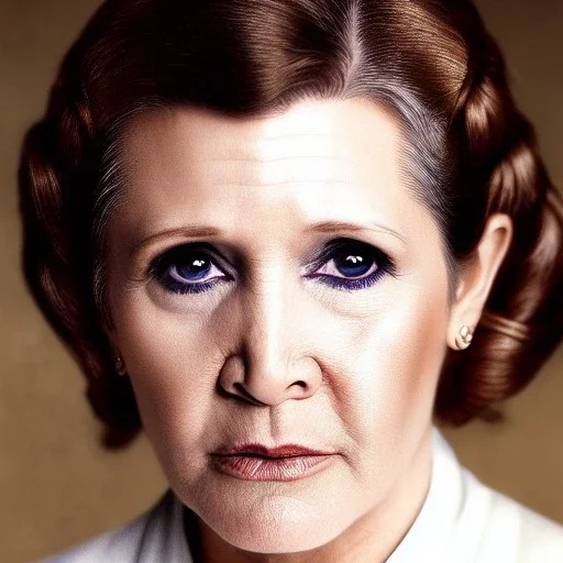 [[extrem stunning photorealistic Carrie Fisher as Princess Leia]] :: [[photorealistic brown eyes, short hair, head and shoulders portrait, 8k resolution photorealistic portrait by Annie Leibovitz, dynamic lighting, hyperdetailed, intricately detailed]]