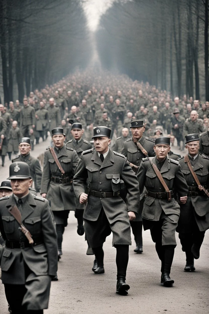 Nazi army marching