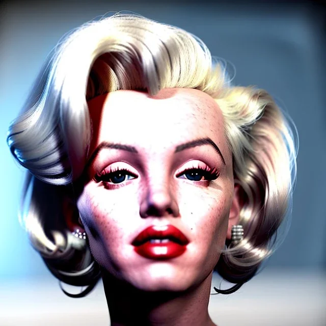 Realistic image portrait, sweet Marylin Monroe, blonde woman, punk style, long hair, glow eyes, highly detailed, unreal engine 5, ray tracing, RTX, lumen lighting, ultra detail, volumetric lighting, 3d, finely drawn, high definition, high resolution.