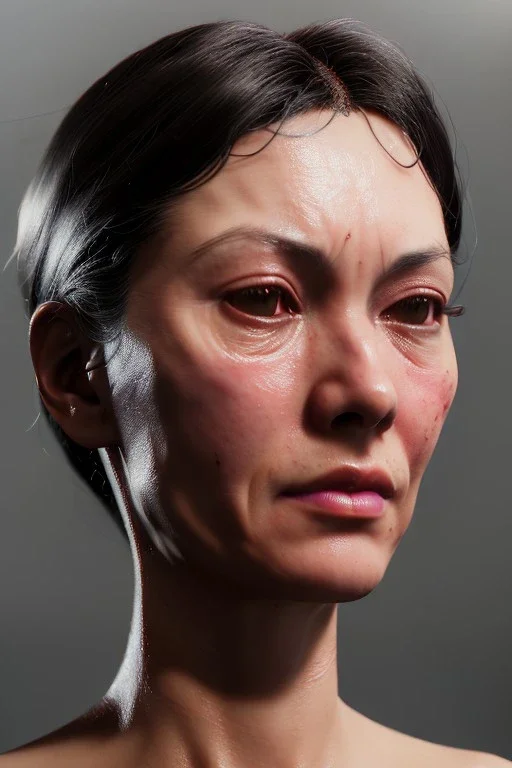 Ultra Realistic image, 38 years old Spanish woman, portrait, small complexion, natural small busty, traditional Japanese tattoo, jakuza style, vibrant color, highly detailed, art stations, concept art, smooth, unreal engine 5, god rays, ray tracing, RTX, lumen lighting, ultra detail, volumetric lighting.