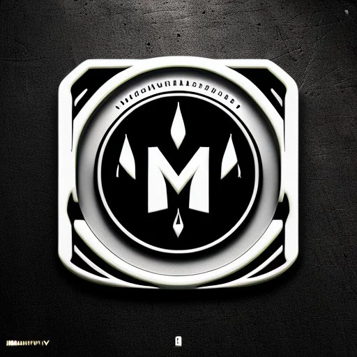 logo with the letter R end N, black and white