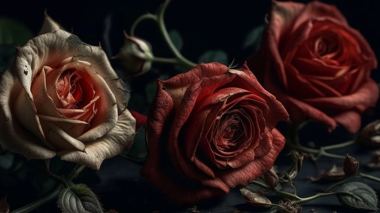 Dying roses
