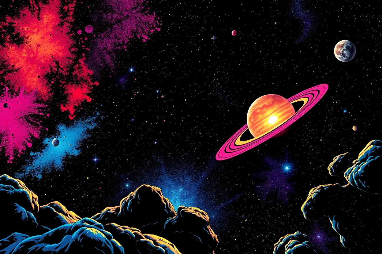 pop art pixels 1000 images deep space