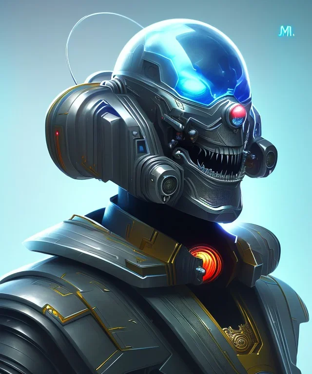 evil mechanical person, realistic