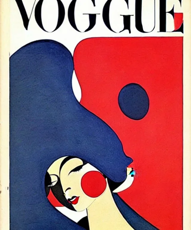 Front Cover of Vogue. Art by "Eduardo García Benito" "Benito". Striking covers in which he combined geometry with color contrasts in an impressive way. End of the roaring twenties of the twentieth century.