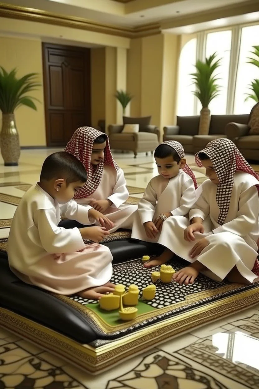 Saudi Arabia children playing luxury