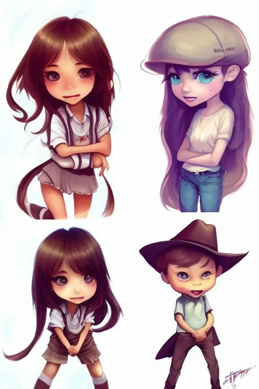 Full body character concept art of a girl next door in western chibi style | | pixar - cute - fine - face, pretty face, realistic shaded perfect face, fine details by stanley artgerm lau, wlop, rossdraws, james jean, jakob eirich, andrei riabovitchev, marc simonetti, and sakimichan, trending on artstation