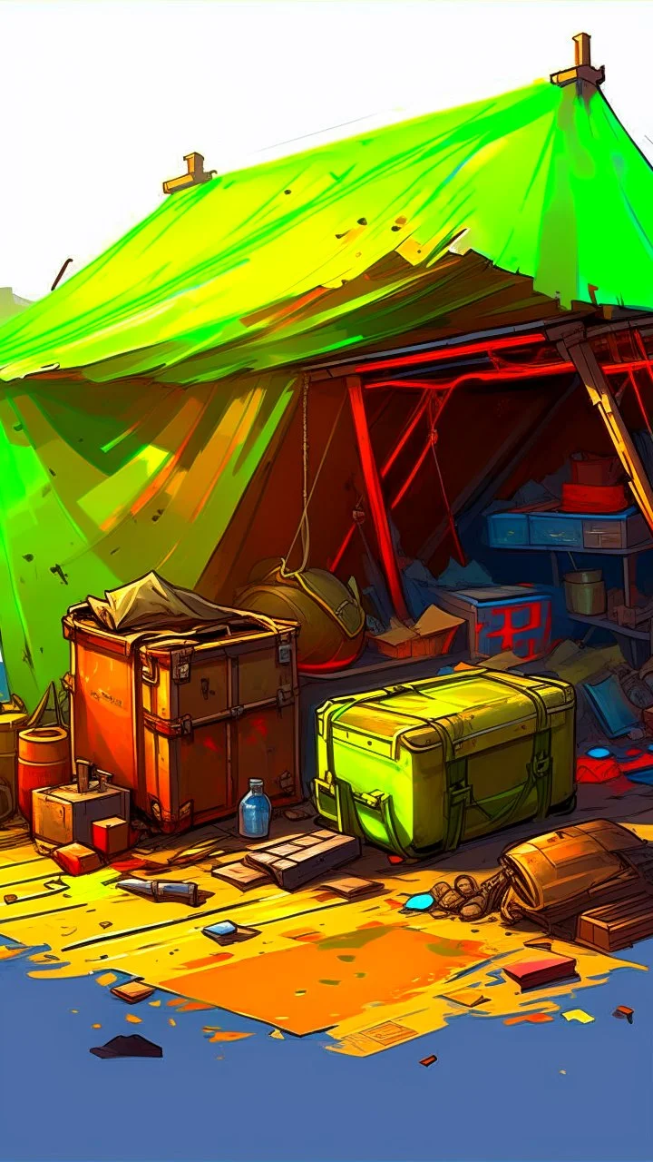 bandit's loot, post-apocalyptic, concept art