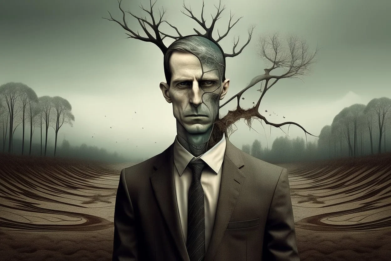 imagen surrealista al estilo de la serie True Detective