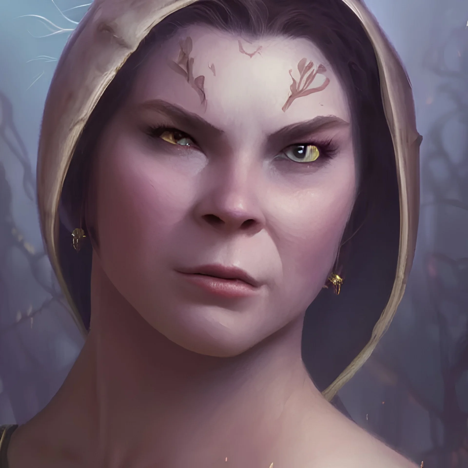 Shrek de Rivia closeup, D&D, fantasy, intricate, elegant, highly detailed, digital painting, artstation, concept art, matte, sharp focus, illustration, hearthstone, art by Artgerm and Greg Rutkowski and Alphonse Mucha
