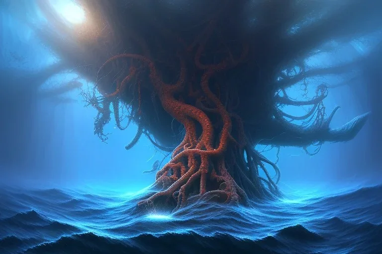 deep sea tree landscape