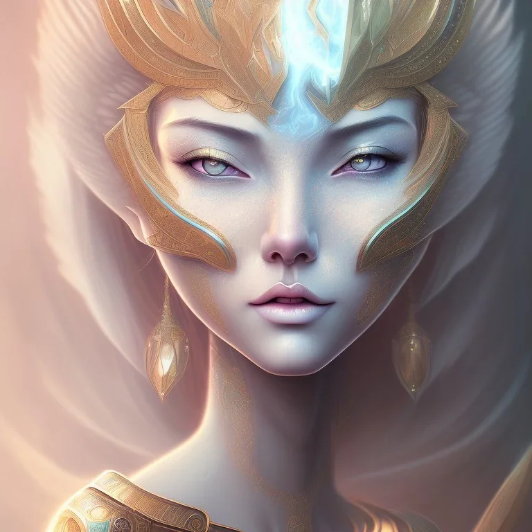 sango fantasy, fantasy magic, intricate, sharp focus, illustration, highly detailed, digital painting, concept art, matte, masterpiece head sexy Asian beauty white hair space lady silver tiger head Egyptian princess pyramid