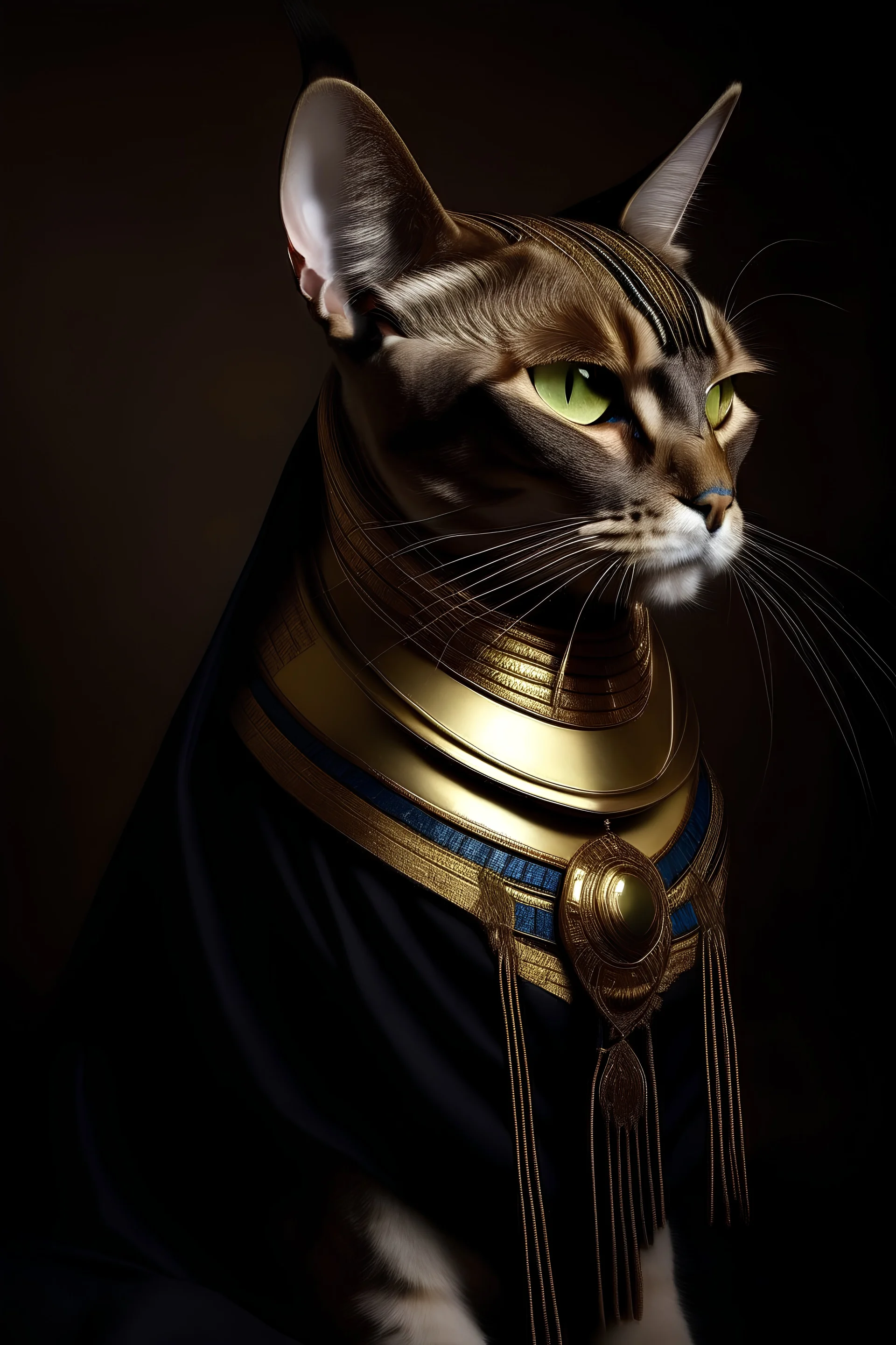 cat as a egypt pharaoh