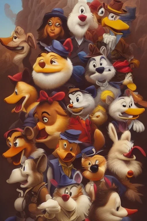 duffy duck of looney tunes, detailed, portrait, higly-detailed symmetric faces, highly detailed, perfect lighting, perfect composition, 4 k, artgerm, derek zabrocki, greg rutkowski