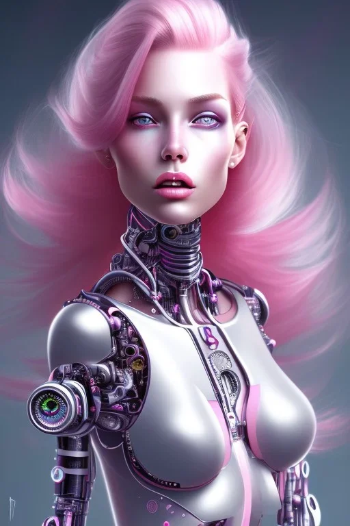 cyborg, pink hair, sexy, perfekt, real, dream