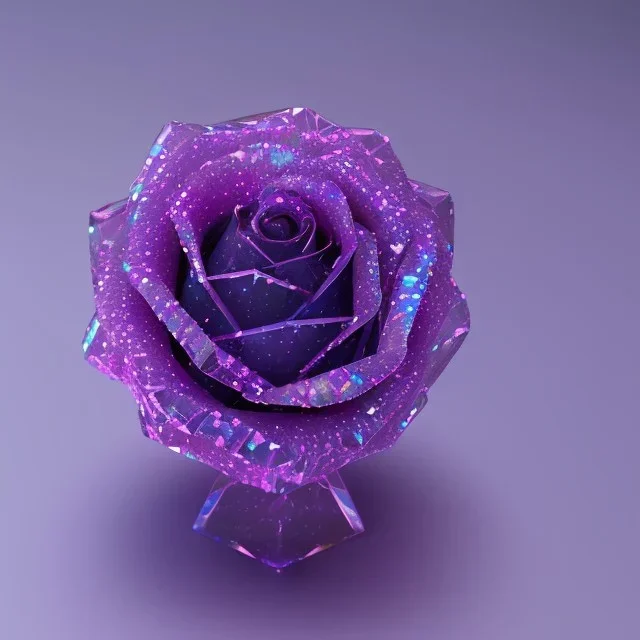 transparent multicolor crystal rose