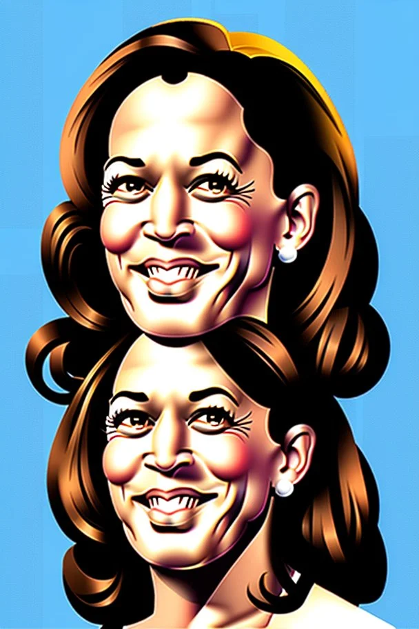 make a portrait of a 1950's Kamala Harris