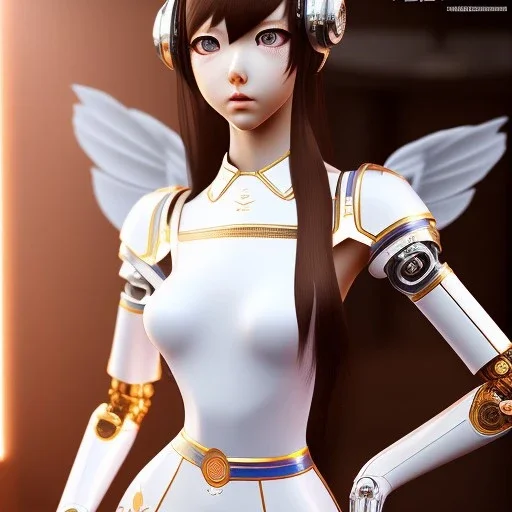 beautiful smooth realistic Japanese catgirl robot body, run, cat aye, extremely sharp detail, finely tuned detail, ultra high definition, 8 k, unreal engine 5, ultra sharp focus, accurate wings