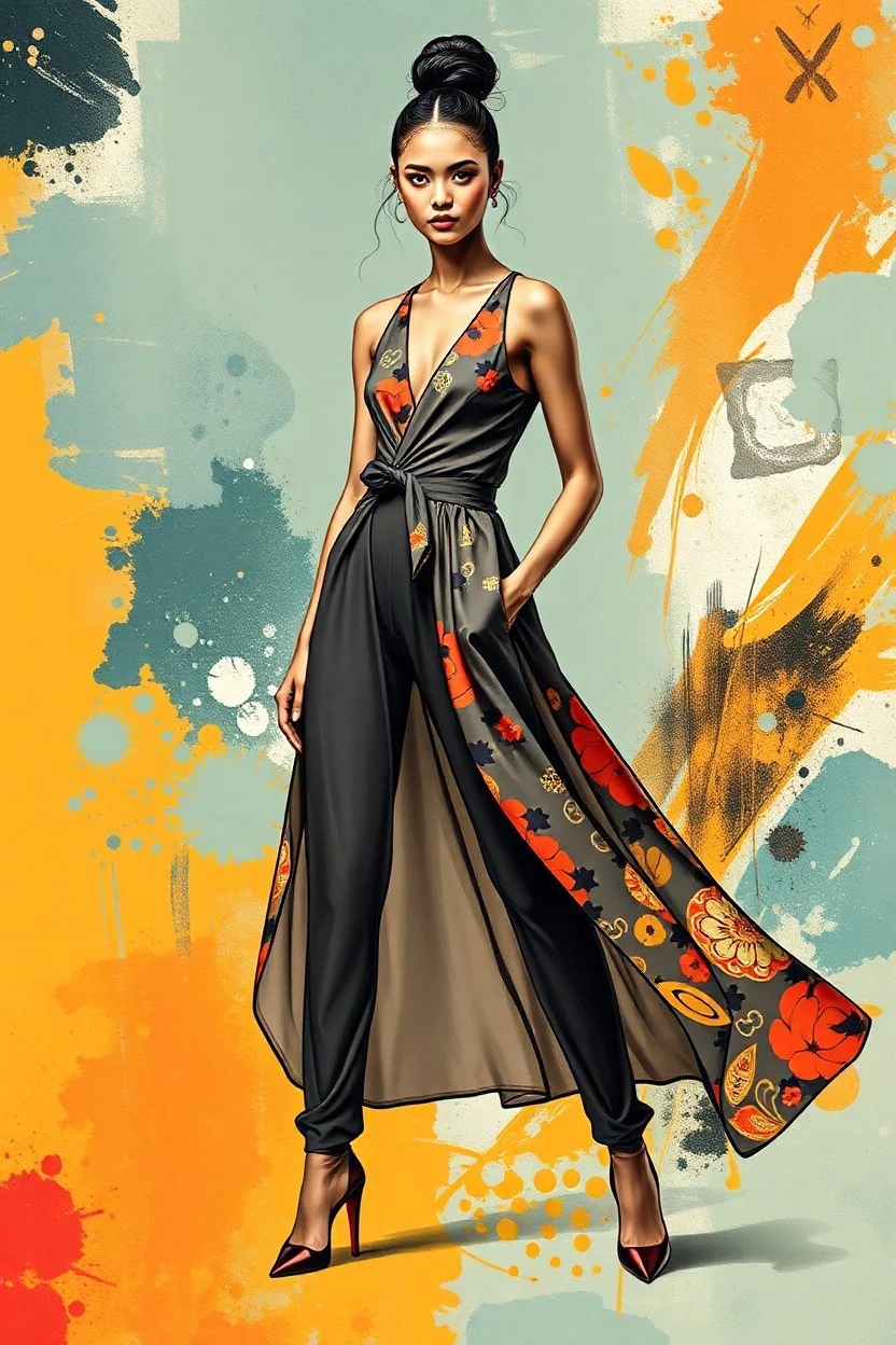 create an image for me to use as the cover for the fashion design book with all my work