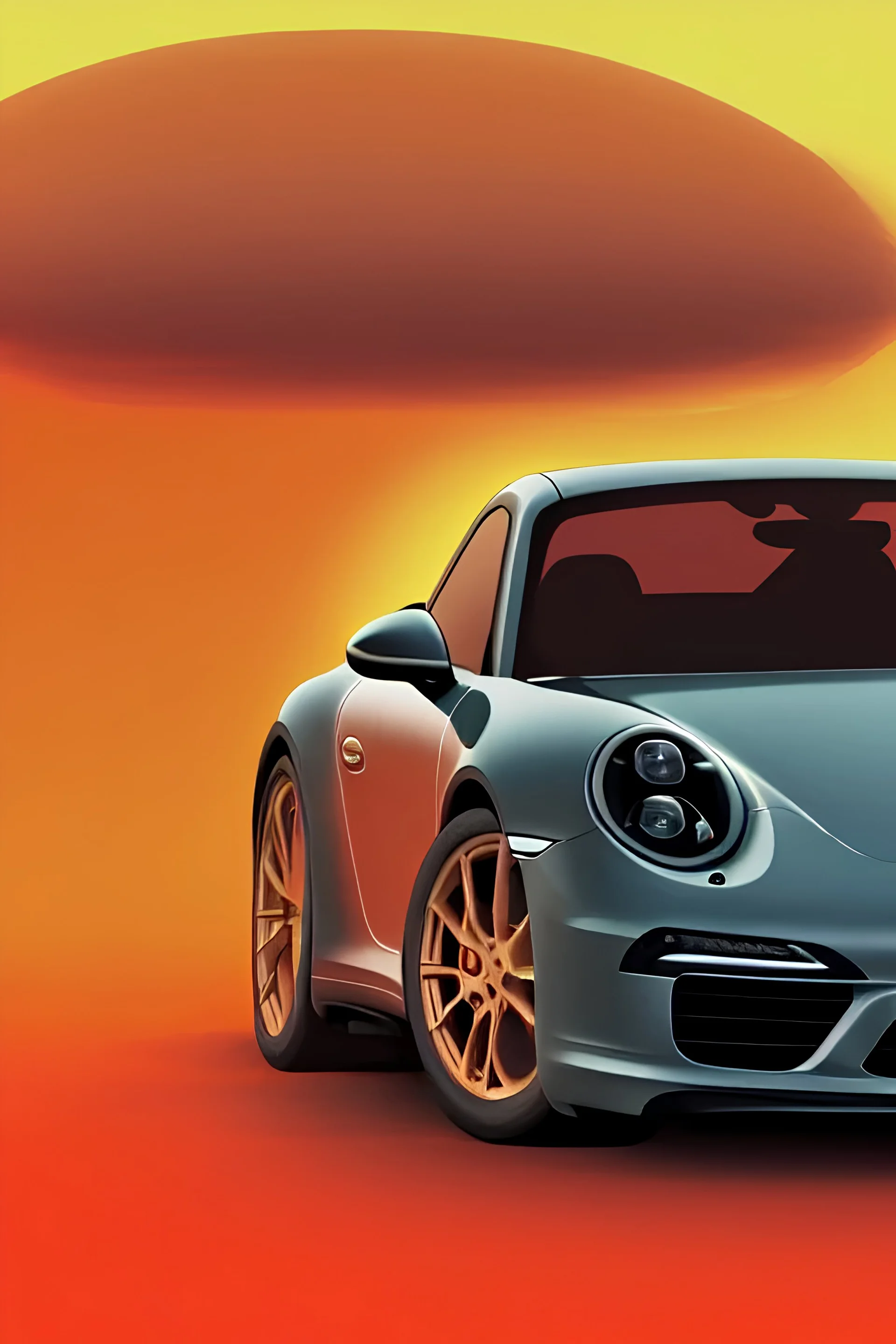 Porsche 911 driving on a highway on mars, martian sky in the background,Screen print, pop art, splash screen art, triadic colors, digital art, 8k resolution trending on Artstation, golden ratio, symmetrical, rule of thirds, geometric bauhaus