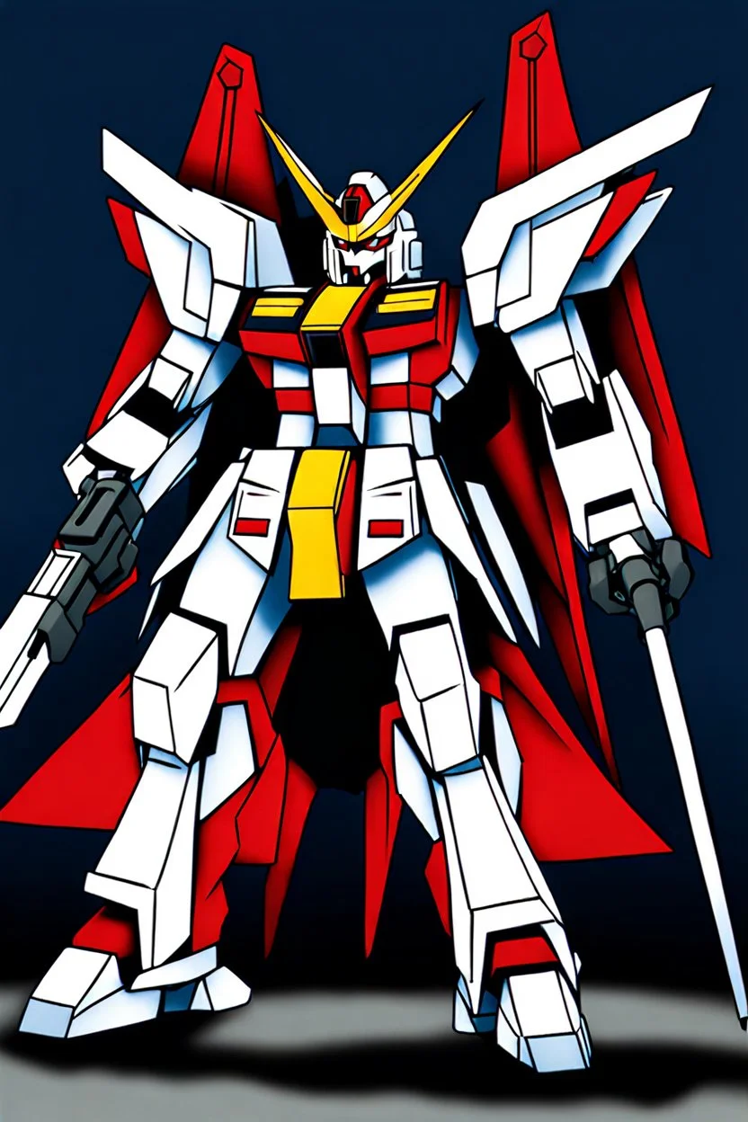 Gundam inspired by a werewolf. Action pose. 1080p. Photograph.