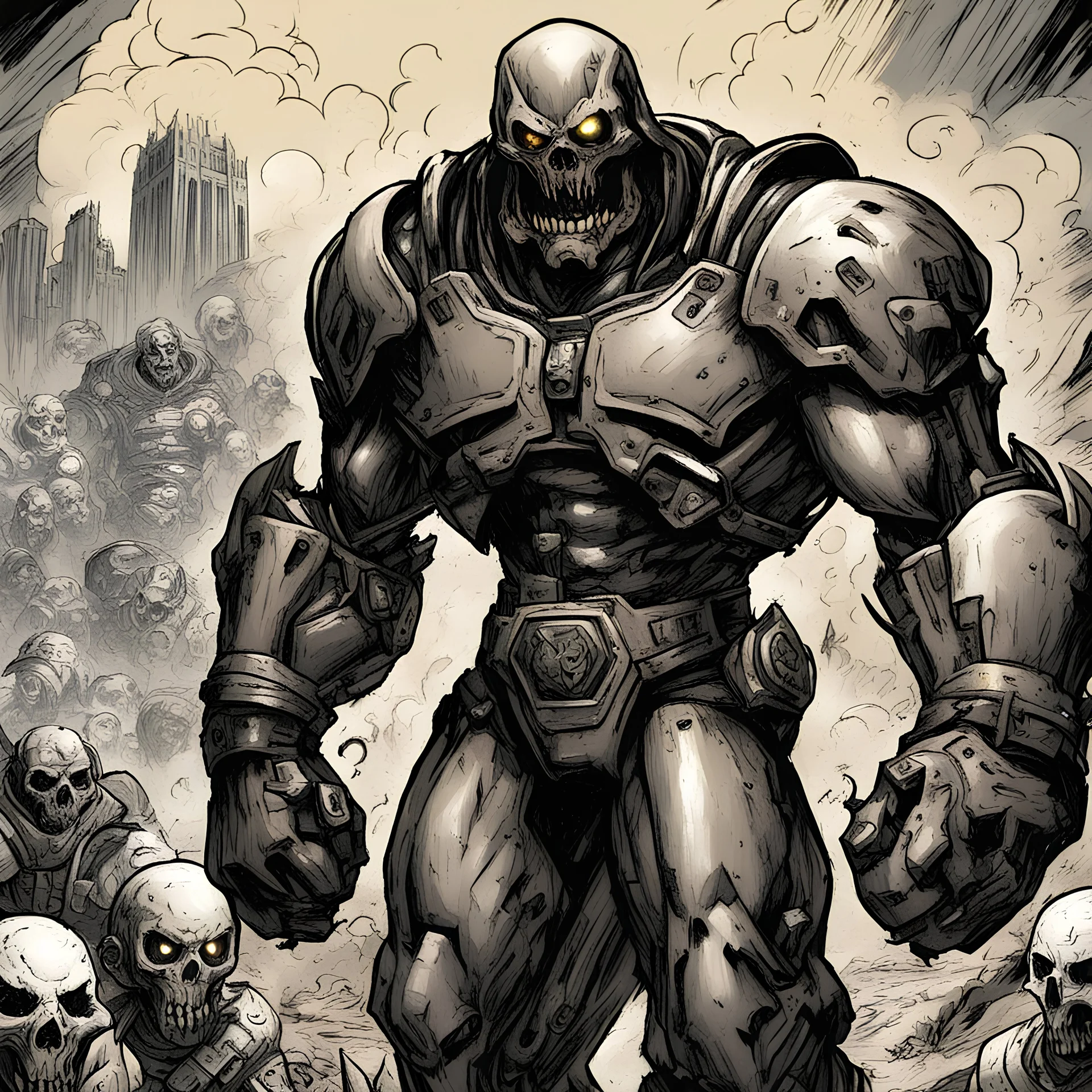 The Ultimate Doom: Search, in comic art style