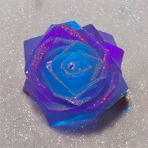 transparent multicolor crystal rose