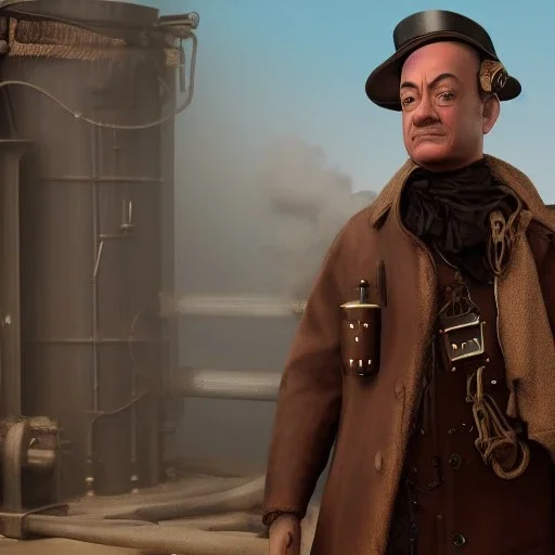 Tom Hanks steam punk character very detailed cinematic unreal engine photo realistic