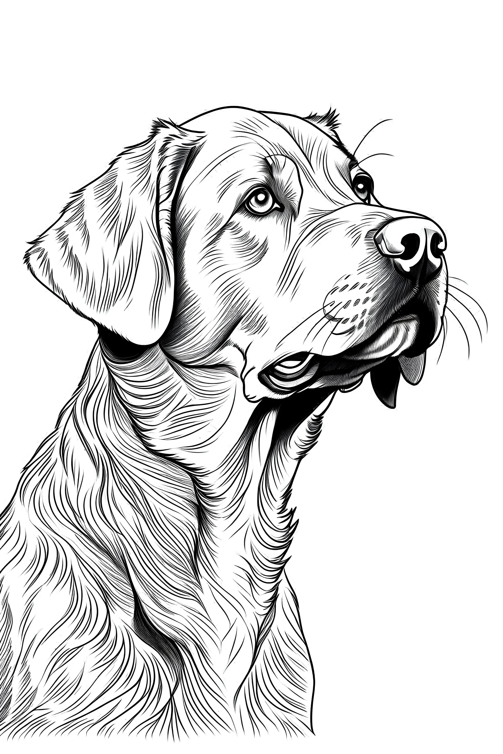 full dog draw coloring