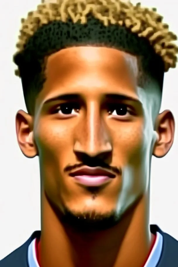 William Saliba French football player ,cartoon 2d