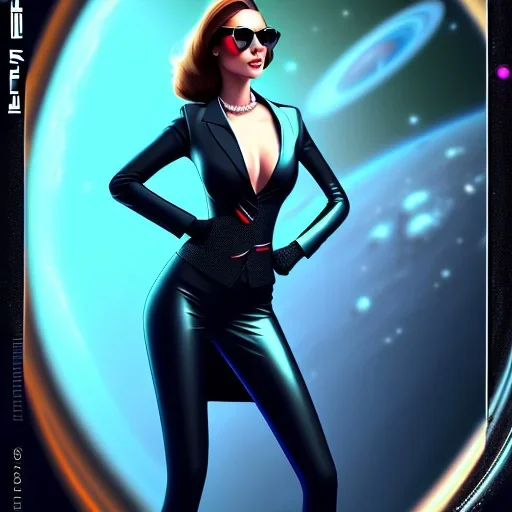 lady spy top in space