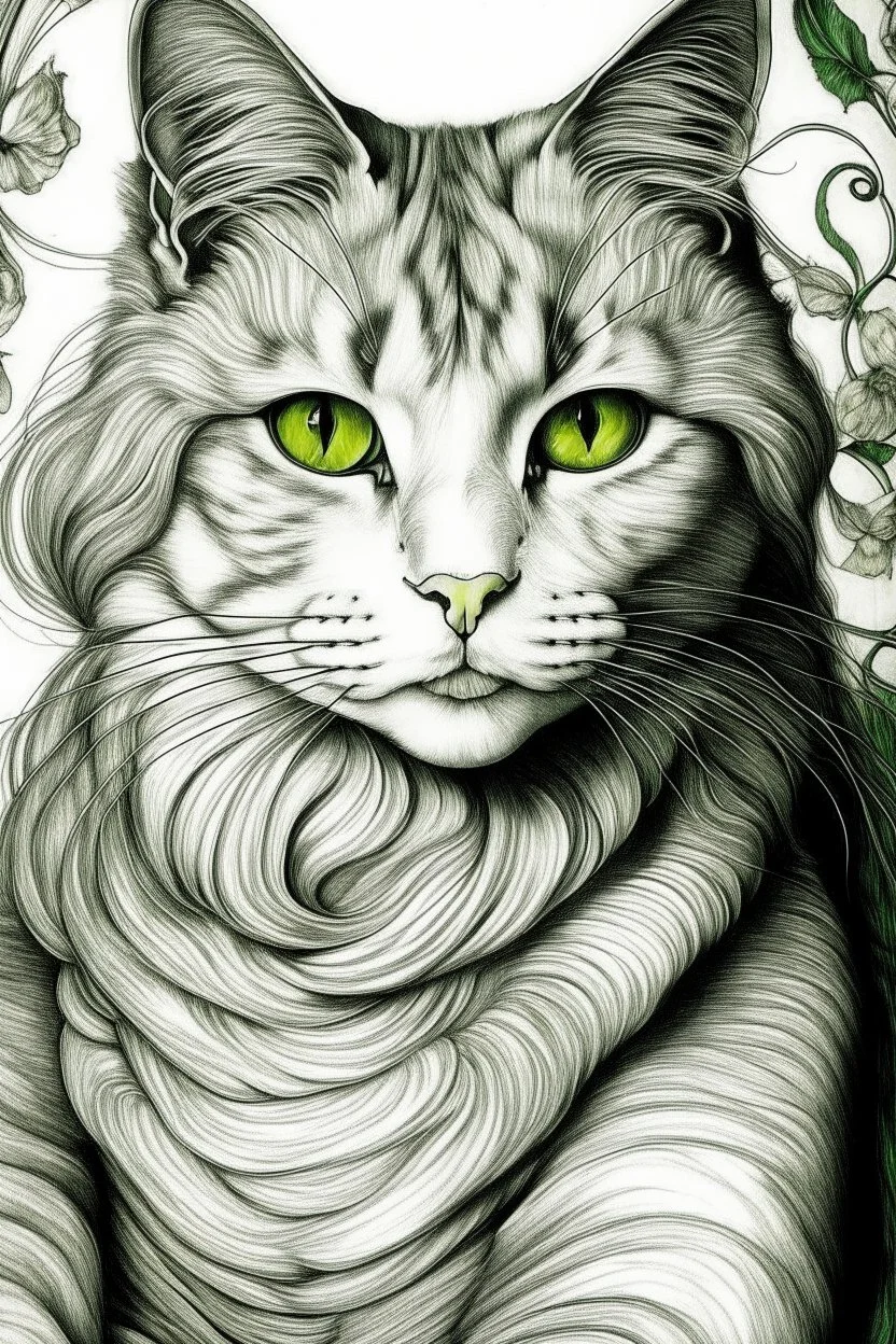 Portrait of a cat by Van Gogh