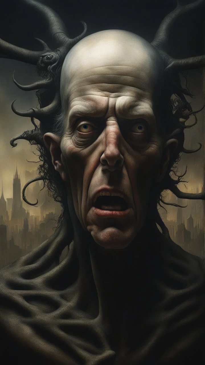 Bosch nightmares paining style Title:the giant lized, 8k artistic photography, photorealistic concept art, soft natural volumetric cinematic perfect light, chiaroscuro, award-winning photograph, masterpiece, oil on canvas, Raphael, Caravaggio’s, Greg Rutkowski, people, beksinski, Giger