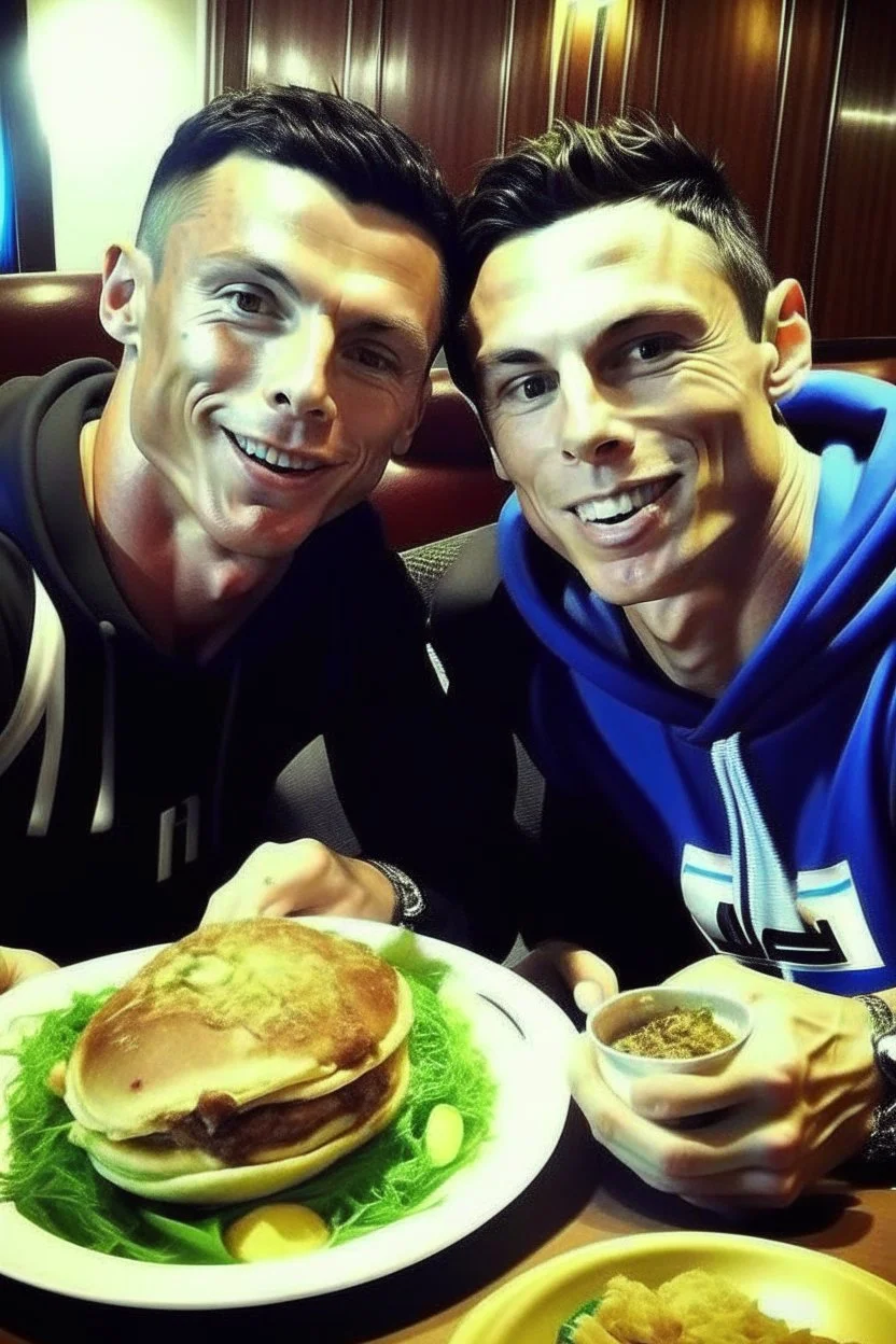 ronaldo eating messi