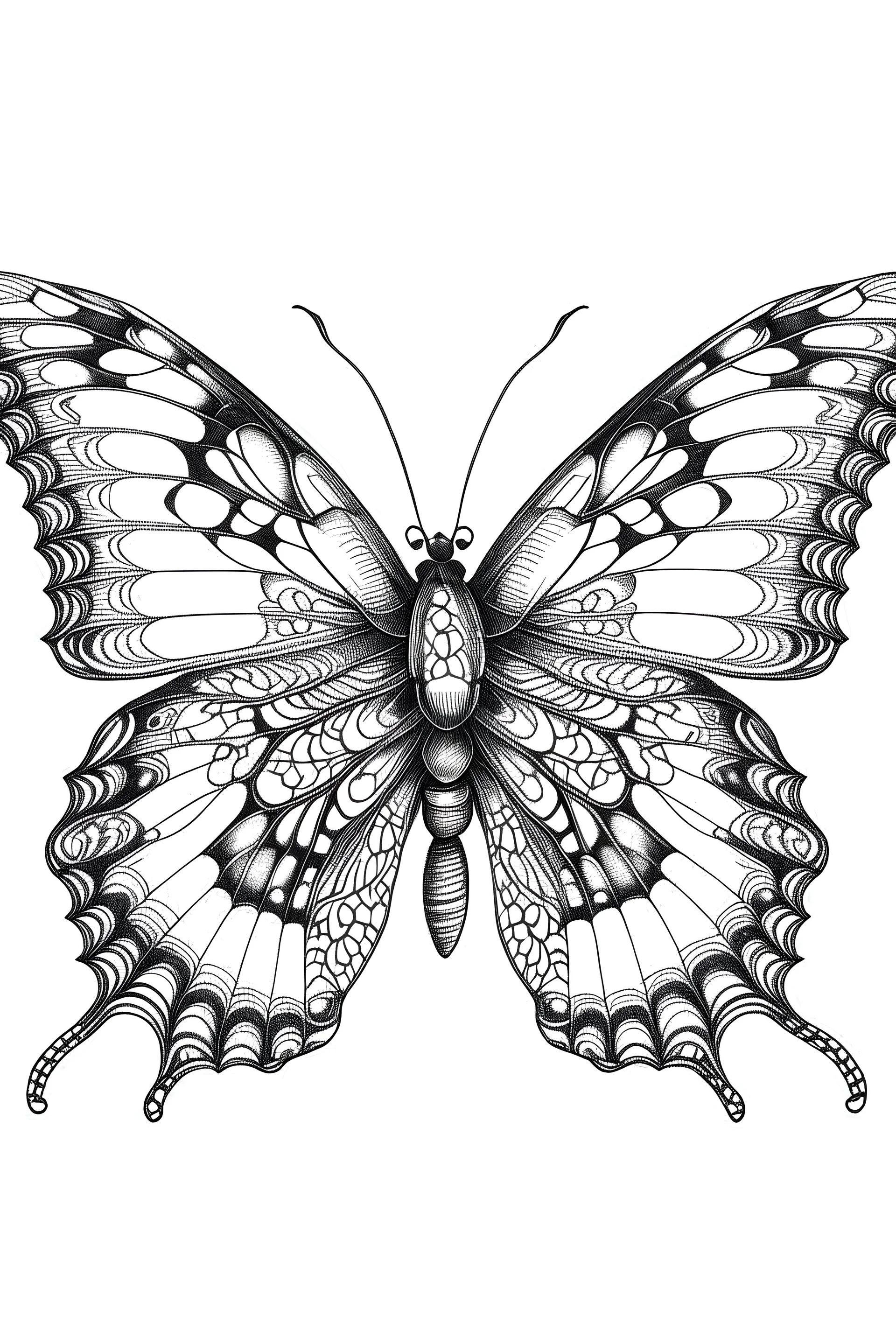 butterfly outline drawing