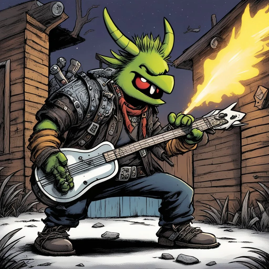 [art by Kevin Eastman and Peter Laird] Once again it's another rap bandit Fiending at I and I can't stand it Wanna be down with the Day-Glo Knocking on my door, saying, "a yo yo" Knocking on my door, saying, "a yo yo" "I got a funky new tune with a fly banjo"