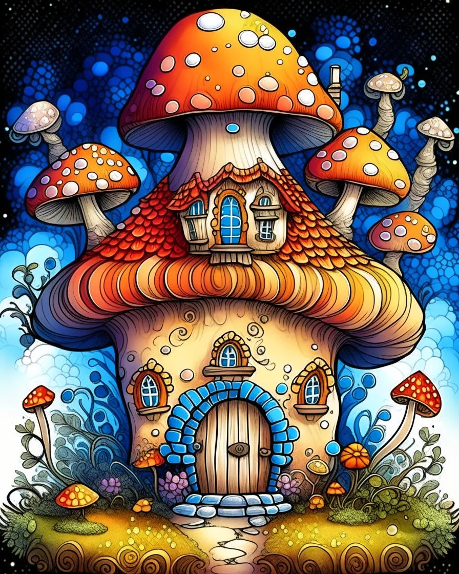 mashroom house ,adult book cover